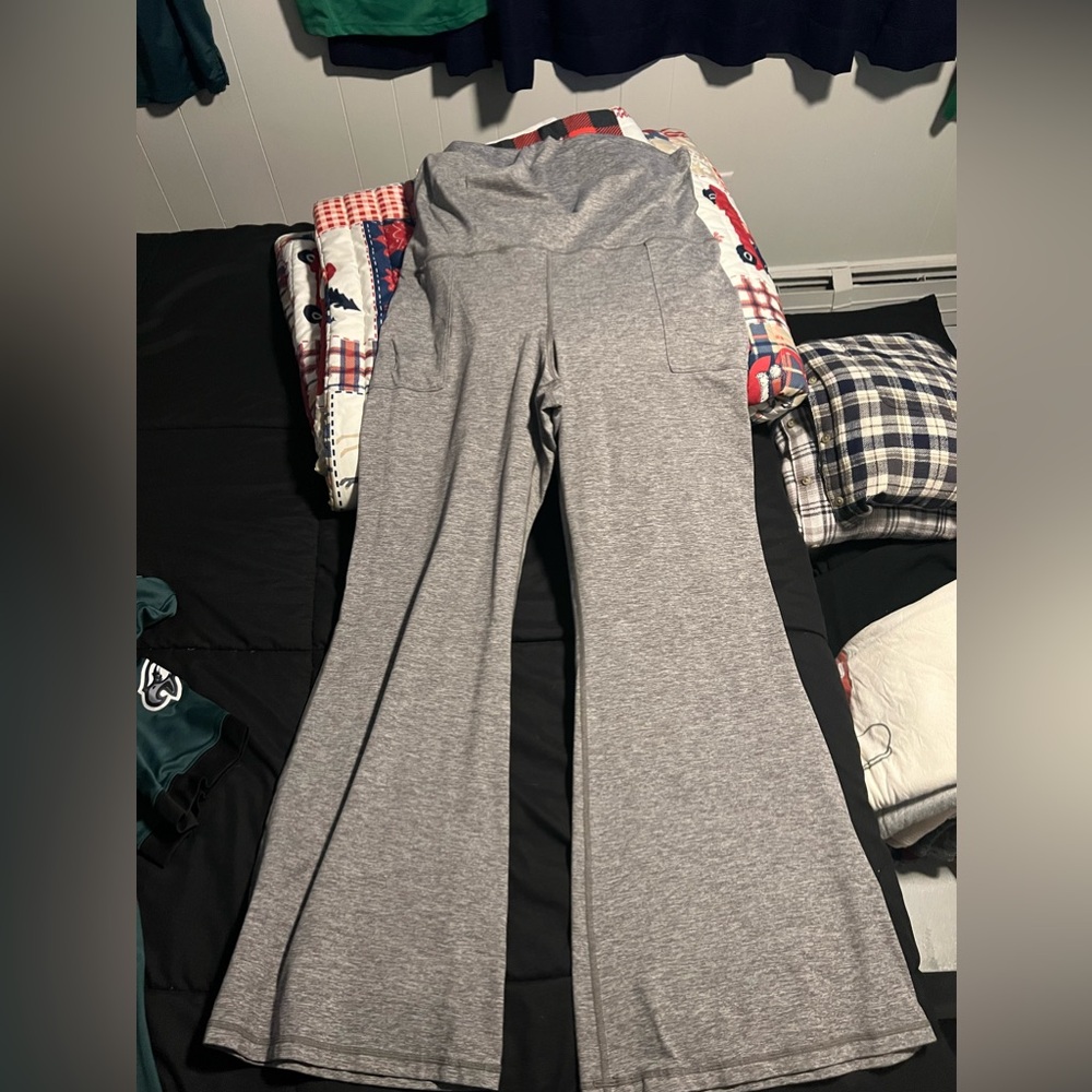 Gray offline by aerie wide leg leggings